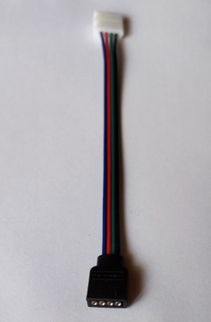 Złączka do taśm LED RGB 10mm 4-pin żeńska przewód+