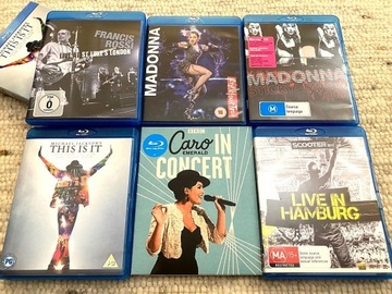 Koncerty Blu ray Madonna Michael Jackson Scooter