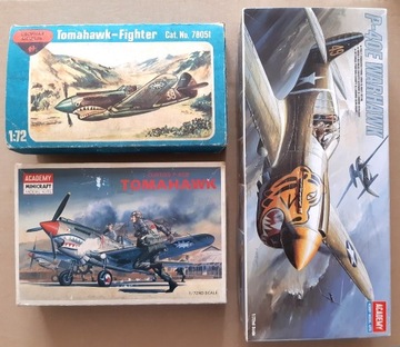 P-40 TOMAHAWK skala 1/72 > 2+1/2 modele > vintage