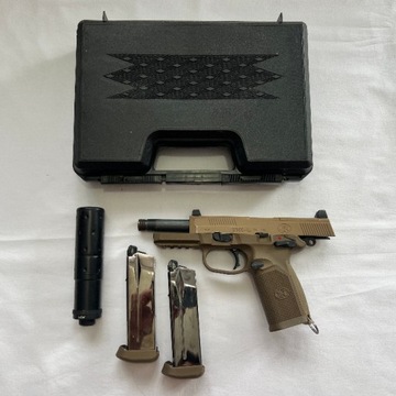 Pistolet ASG GBB Cybergun FNX-45 Tactical - Tan