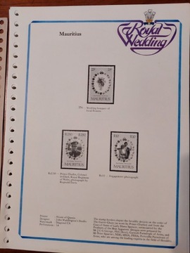 Katalog filatelistyczny, ślub Karola i Diany 1982r