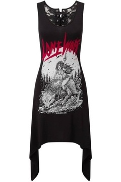 Sukienka KILLSTAR goth lonewolf witch asymetryczna