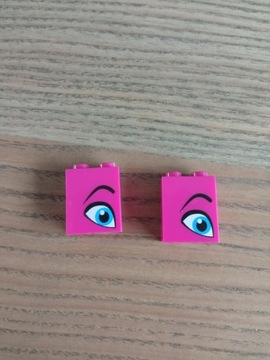 LEGO 3245cpb094 klocek z nadrukiem oko 1x2x2