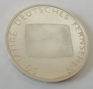 10-Euro srebrna moneta 50Jahre deutsches Fernsehen