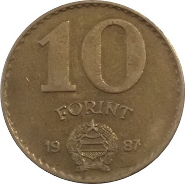 Węgry 10 forintów z 1987 roku - OBEJ. MOJĄ OFERTĘ