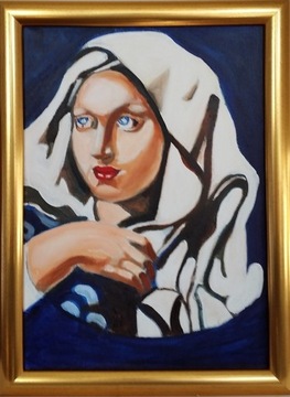 Obraz olejny wg. T. Łempickiej "Madonna"