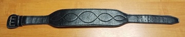Solidny skórzany pas kulturystyczny z metalową sprzączką - czarny