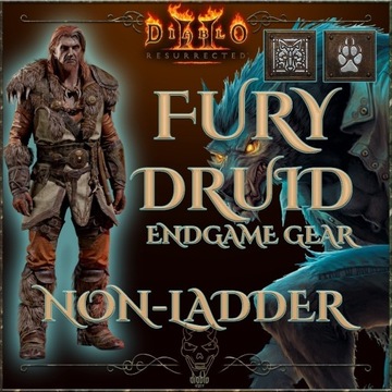 Diablo 2 Resurrected Zestaw Fury Wolf Druid D2R