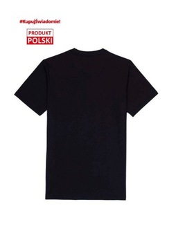 T-Shirt Czarny Męski 100% Bawełna 