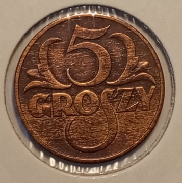 Moneta 5 groszy 1938 rok