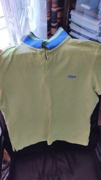 koszulka polo jasno zielono-żółta rozmiar M-L