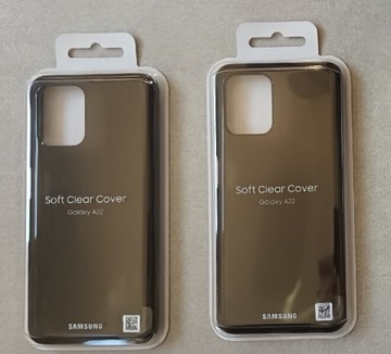 Soft clear cover samsung a22 4g  czarna obudowa