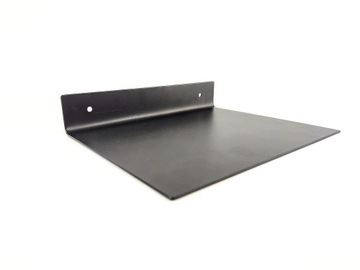 Półka metalowa czarna ścienna wisząca 24 cm loft