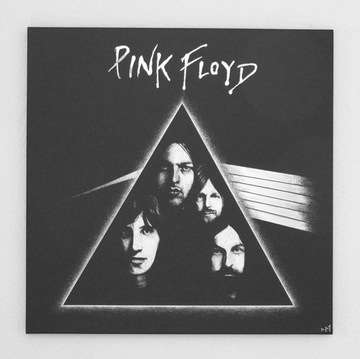 Pink Floyd Obraz ręcznie grawerowany ... Staloryt