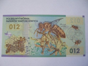Pszczoła Miodna Polski banknot polimerowy PWPW UNC