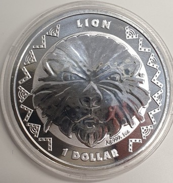 1 Dollar Sierra Leone, 1 Oz Ag, Lew Lion 2022