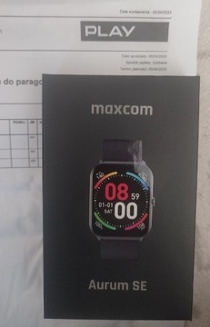Smartwatch maxcom FW36 Aurum SE czarny, paragon.