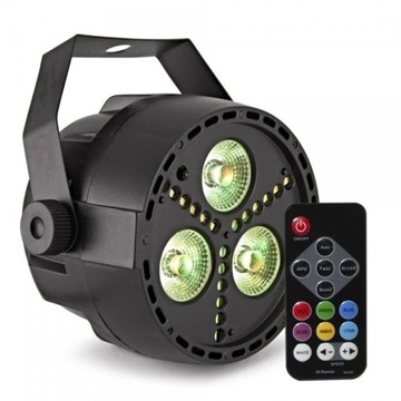 Reflektor PAR LED 3x4 W RGBW + 18 LED Strobo Pilot