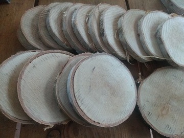 Plasterki brzozy krążki drewna 5-6 cm 20 szt 