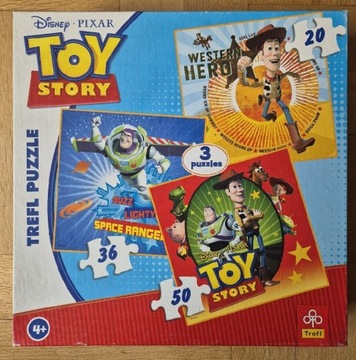 Puzzle Toy Story  - 3 kpl. w pudełku. 20, 36, 50