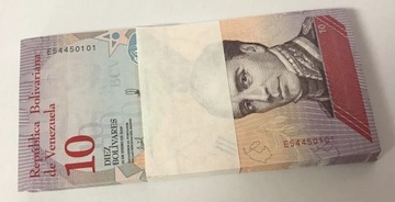 Paczka bankowa Wenezuela 10 bolivares 2018 UNC 