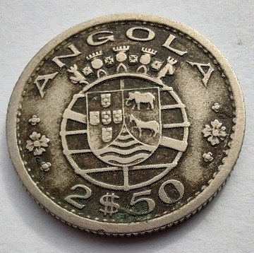 ANGOLA PORTUGALSKA 2,5 Escudo 1953