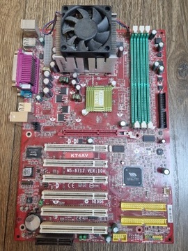 Płyta główna MSI 6712 KT4V plus CPU
