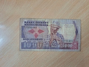 Madagaskar 1000 franków 1983 