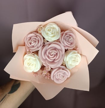 Bukiet róż świece zapachowe ślub podziękowanie 