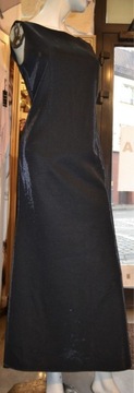 Czarna długa sukienka wizytowa 