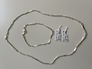 Komplet biżuterii naszyjnik plus bransoletka