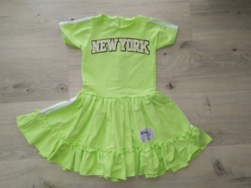 NOWA limonkowa sukienka "NEW YORK" 110,116