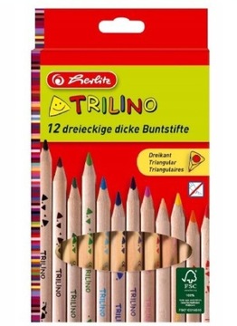 Kredki Trilino Herlitz 12 szt. trojkatne