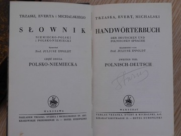 Słownik polsko-niemiecki. Trzaska, Evert, 