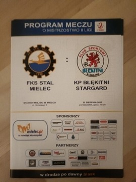 Program Stal Mielec - Błękitni Stargard 2015/16