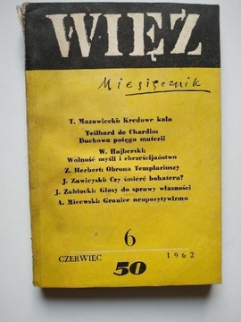 WIĘŹ MIESIĘCZNIK 6/50 ROK V CZERWIEC 1962