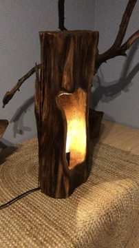Lampa drewniana handmade