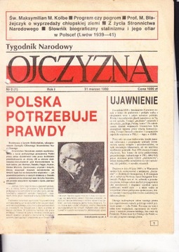 OJCZYZNA. TYGODNIK NARODOWY, R. 1_4 (1990-1993)