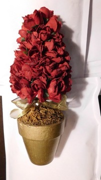 Stroik ozdoba sztuczne róże 26cm