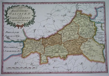 1790 MAPA GALICJA Kraków Tarnów Zakopane Rzeszów