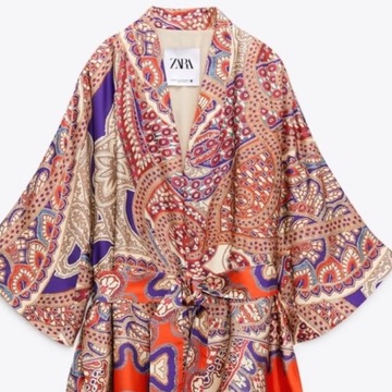 Zara piękne kimono orient M-L 