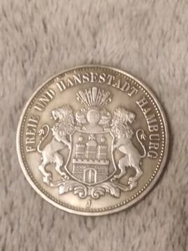 5 Mark - 1896 r - Hamburg - Niemcy