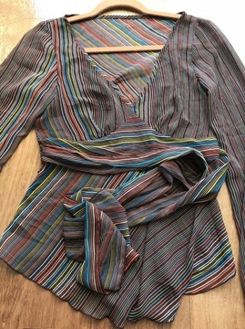 Lekka bluzka w paski vintage S