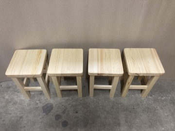 Taboret stołek z drewna sosnowego 48cm