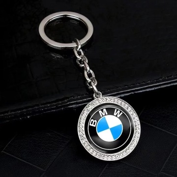 BRELOK BRELOCZEK DO KLUCZY LOGO BMW CEKINY SREBRNY