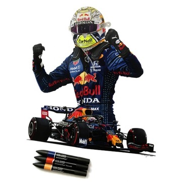 Max Verstappen F1 Rysunek portret na zamówienie A3