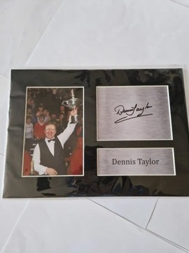 Fotografia z autografem Denis Taylor, snooker