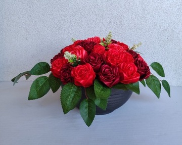 Kwiaty w donicy Róże Handmade Dekoracja Taras Ogród Altana Schody 