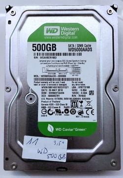 DYSK HDD WD Green WD5000AADS 500 GB SATA 3,5" (11)