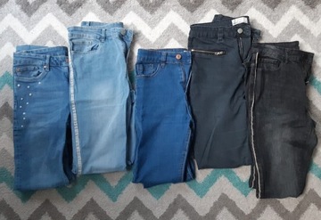 Spodnie jeansy r.36 zestaw 5 par
